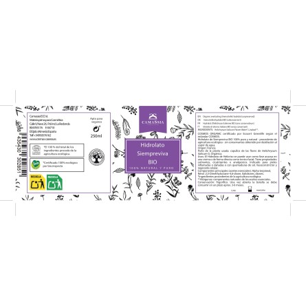 Hidrolato de siempreviva (Helichrysum italicum)  BIO