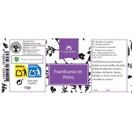 Frambuesa en polvo
