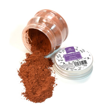 Pigmento mineral en polvo marrón