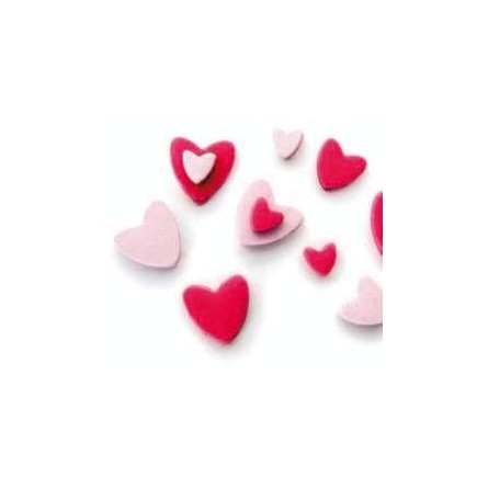 Set de 3 cortadores con expulsor corazón