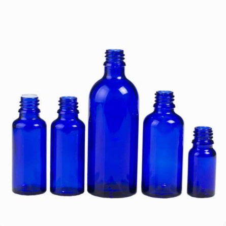 Botella vidrio azul 30 ml (DIN18)