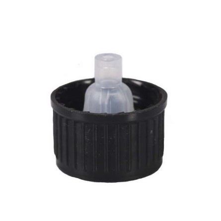 Tapón gotero DIN18 color negro