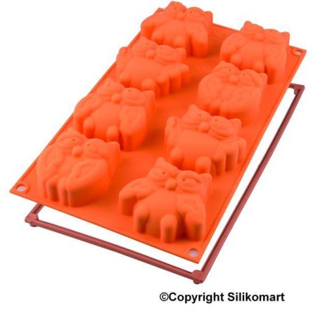 Molde de silicona 8 Buhos