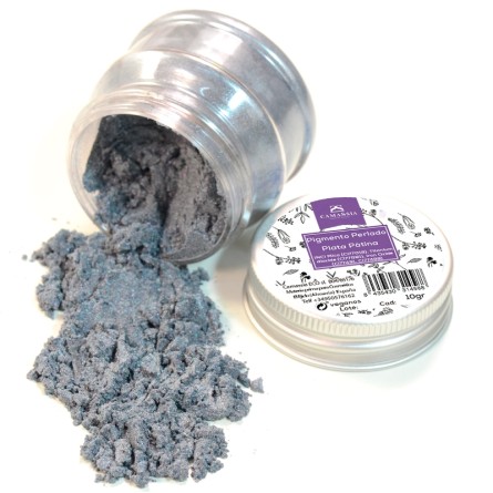 Pigmento perlado en polvo Plata pátina (Mica)