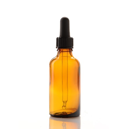 Botella de vidrio ámbar 30 ml con pipeta cuentagotas