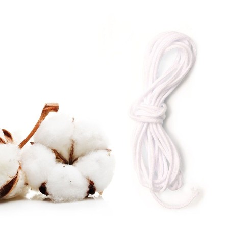 Mecha de algodón sin encerar para velas