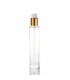 Envase Dispensador vidrio transparente Cabezal blanco/oro 30ml