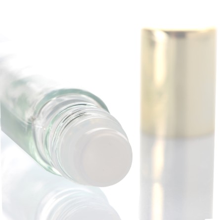 Envase Roll-on 10 ml con tapón de oro