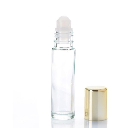 Envase Roll-on 10 ml con tapón de oro