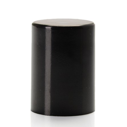 Cabezal Roll-on con tapón negro para botellas con rosca 18 mm
