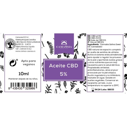 Aceite de CBD 5% (Espectro Completo) 10ml
