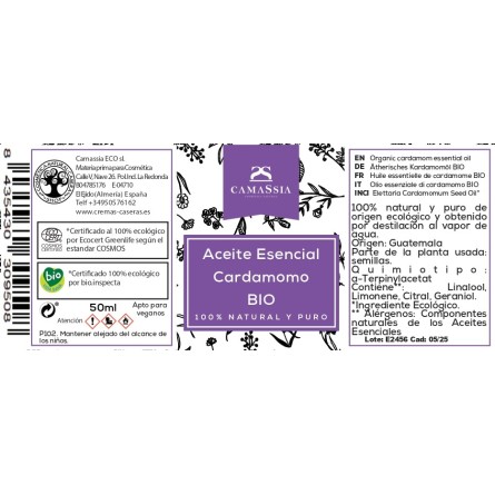 Aceite esencial cardamomo BIO