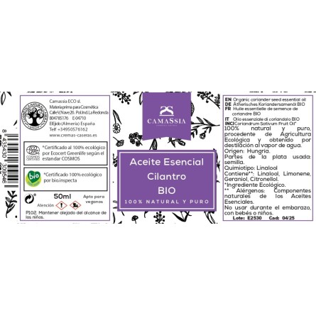 Aceite esencial cilantro BIO