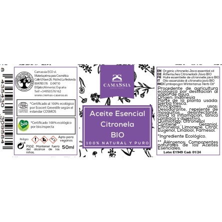 Aceite esencial citronela Java BIO
