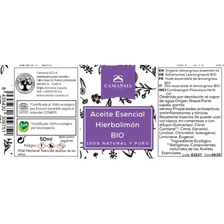 Aceite Esencial Hierbalimón (Lemongrass) BIO