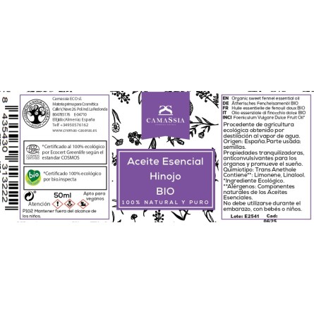 Aceite esencial hinojo dulce BIO