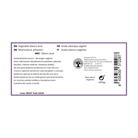 Ácido esteárico vegetal