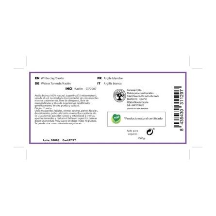 Arcilla blanca (Caolín)