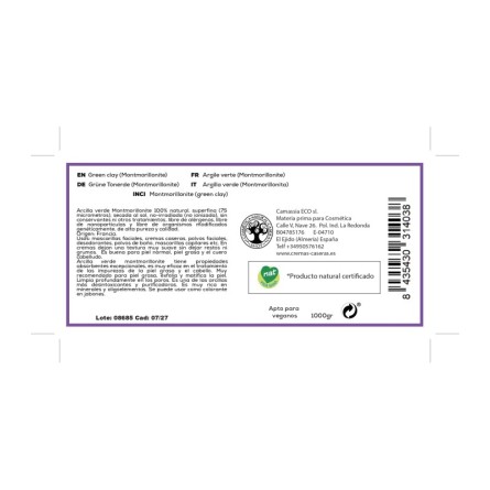 Arcilla verde (Montmorillonite)