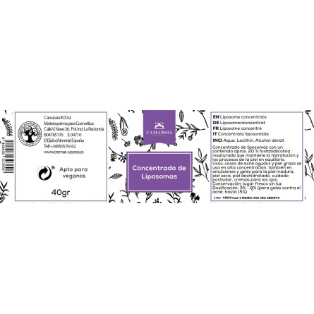 Concentrado de liposomas para cosmética