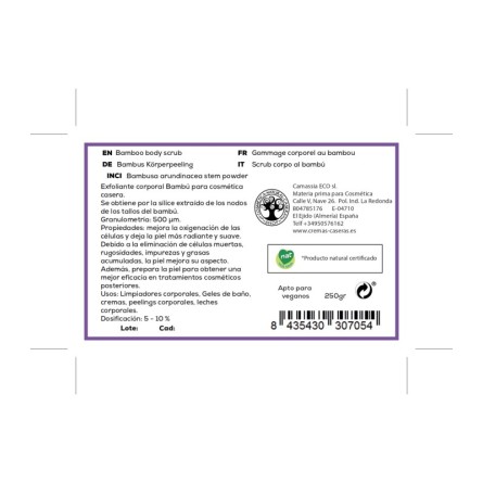 Exfoliante corporal de bambú