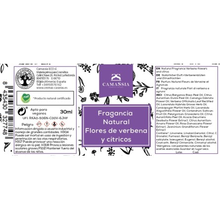Fragancia natural Flores de verbena y cítricos