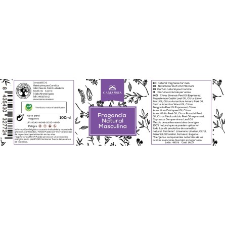 Fragancia natural Masculina