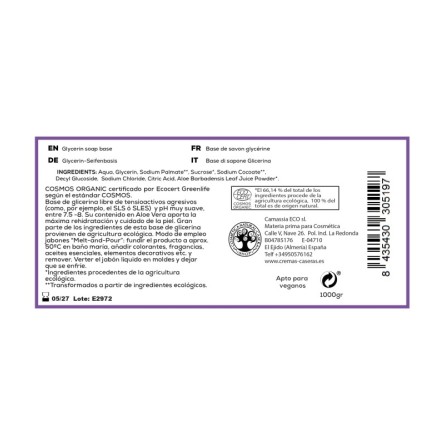 Glicerina para hacer jabón (sin SLS)