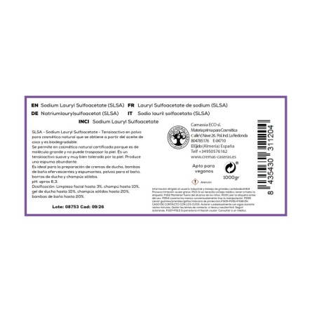 Lauril sulfoacetato de sodio (SLSA)