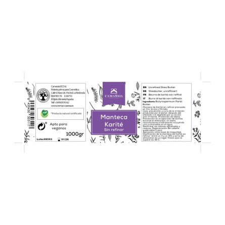 Manteca de karité sin refinar