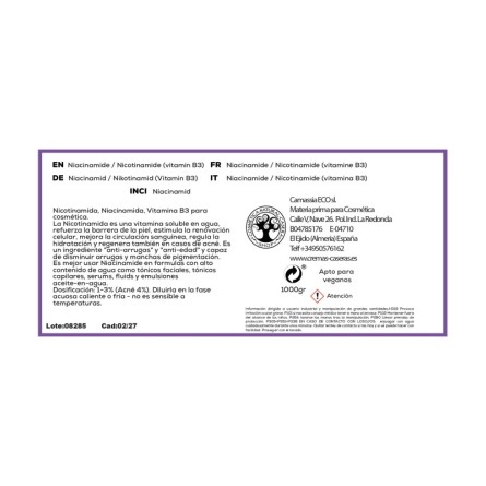 Niacinamida/Nicotinamida (vitamina B3)