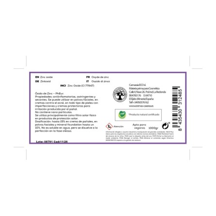 Oxido de Zinc o Oxido de Cinc