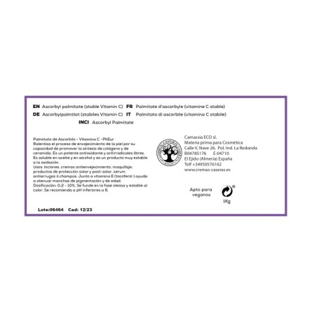 Palmitato de ascorbilo (Vitamina C estable)