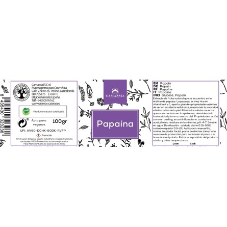 Papaína (Enzima exfoliante de la Papaya)