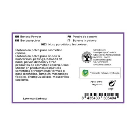 Plátano en polvo