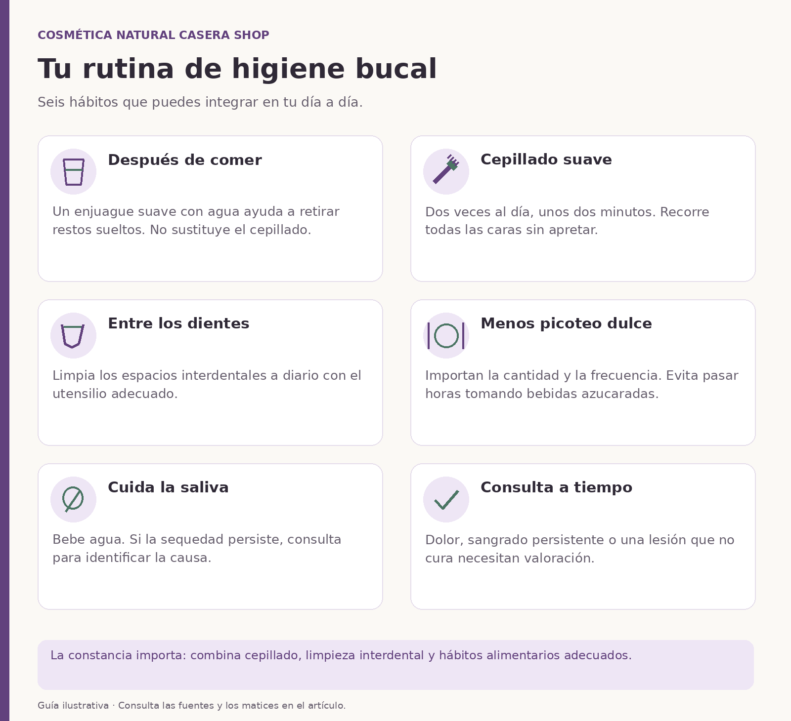Rutina y higiene bucal 