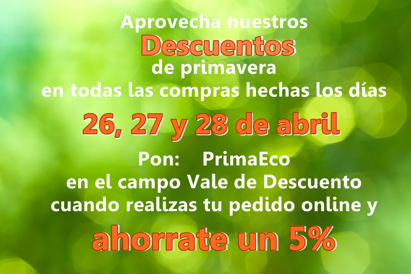 Descuentos de primavera en Cosmetica Natural Casera Shop
